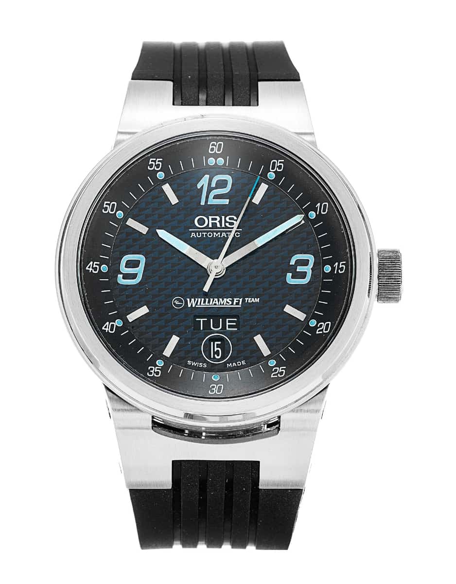 Pre Owned Oris Williams F1 Team Day Date 635 7560 41 64 RS Watch